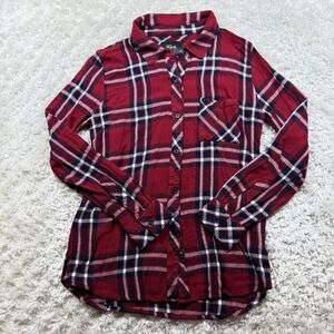 Rails Shirt Womens Small Plaid Button Down Long Sleeve Flannel Granola Lagenlook